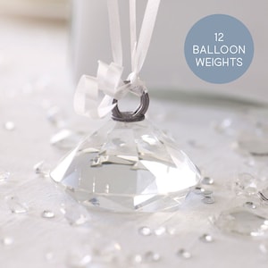 Palloncino in vetro di lusso con peso, diamante, cristallo, gemma, stile bling, fidanzamento, matrimonio, baby shower