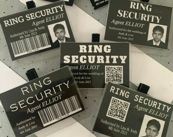 Ring Security Personalised Ring Bearer’s Wedding Agent ID Card