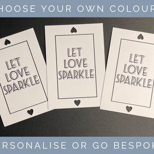 Wedding Sparkler Glowstick Send Off Let Love Sparkle Etichette bianche con opzioni personalizzate Personalizzate Carattere Art Déco Anni '20 Confezione da 10 etichette