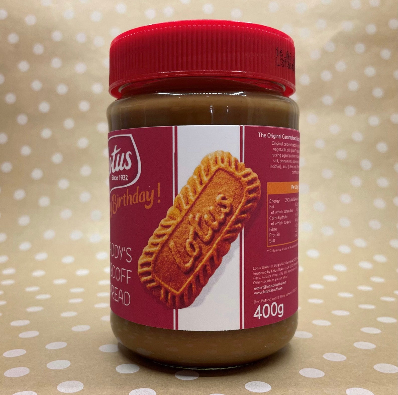 Personalised Lotus Biscoff Spread Label for 400g Jar | Christmas or ...