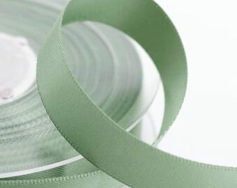 Sage Green Satin Ribbon | 6mm Wide | Sold by the Metre
