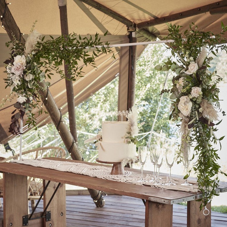 Large Wedding Arch Over Table Decorative Wedding/Stall Metal Balloon/Foliage Display Arch Canopy Centrepiece image 1