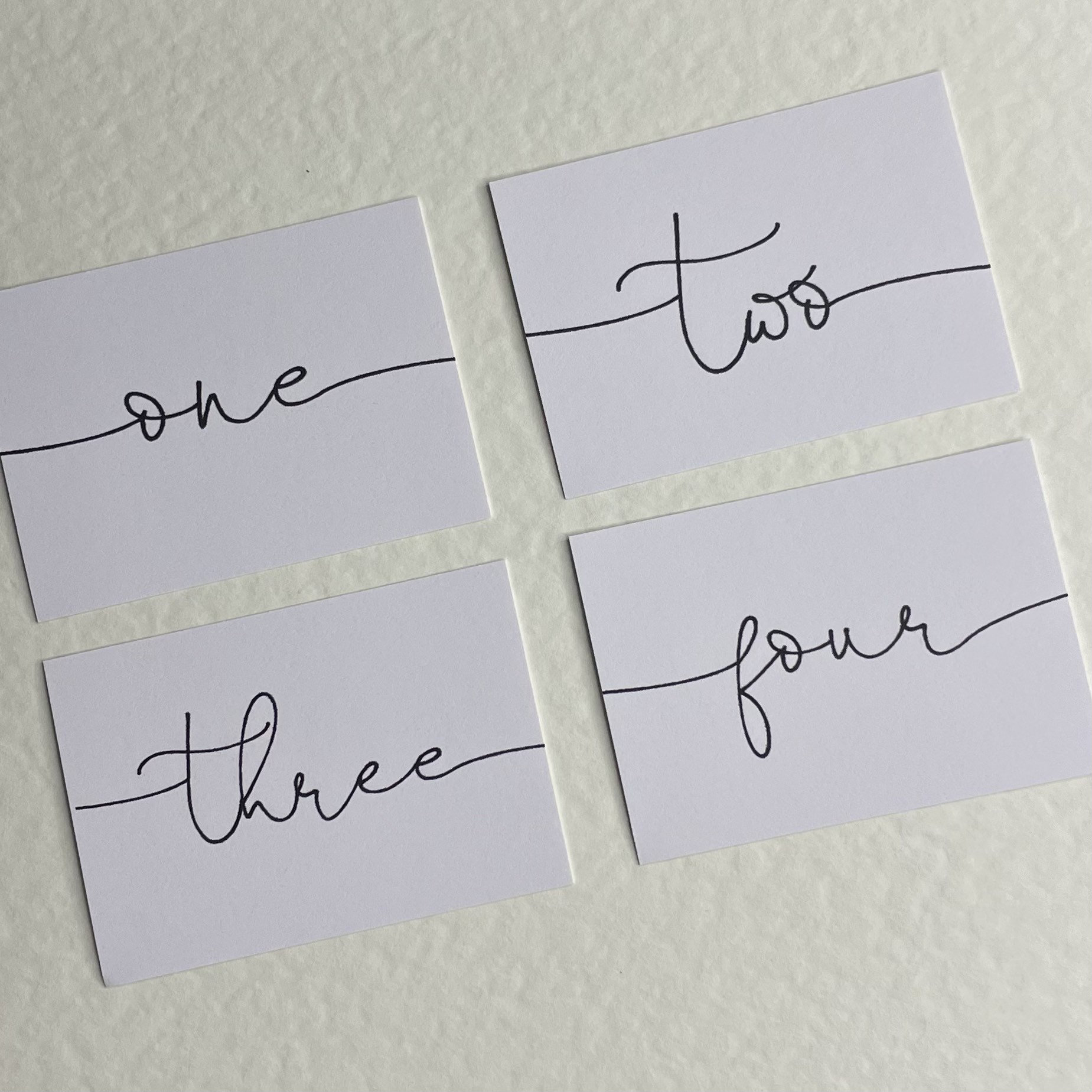 Wedding Table Number Name Set Minimalist Script Numbers 1 to 10 Plus ...