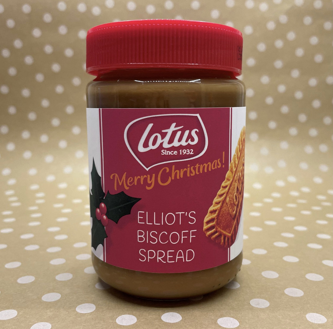 Personalised Lotus Biscoff Spread Label for 400g Jar | Christmas or ...