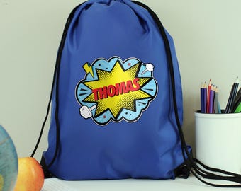 Personalised Boy's School PE Bag | Sports Bag | Gym Sack