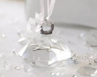 Luxury Glass Balloon Weight Diamond Crystal Gem Bling Style Wedding Engagement Baby Shower