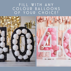 40th Birthday Party Decorations | Balloon Arch Frame Mosaic | Fill with your own balloons in any colour!