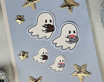 Ghosts At The Bookshop | Glossy or Holo Bookish Sticker | Laptop Decal | Kindles | Journals