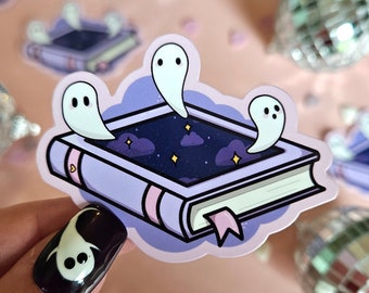 Ghost Stories | Glossy Or Holo Tattoo Style Halloween Book Sticker | Laptop Decal | Kindles | Journals