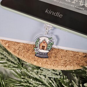 Winter Library Dust Charm | Acrylic Bookish Accessories | Kindle | Kobo | Phone