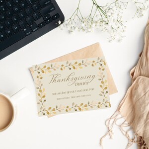 Thanksgiving Invitation, Editable, Digital Download, Printable, Custom Invitation