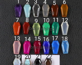 Edelstenenpaar kist: natuurlijke mix, tabletvorm (10 x 7 tot 17 x 10 mm)