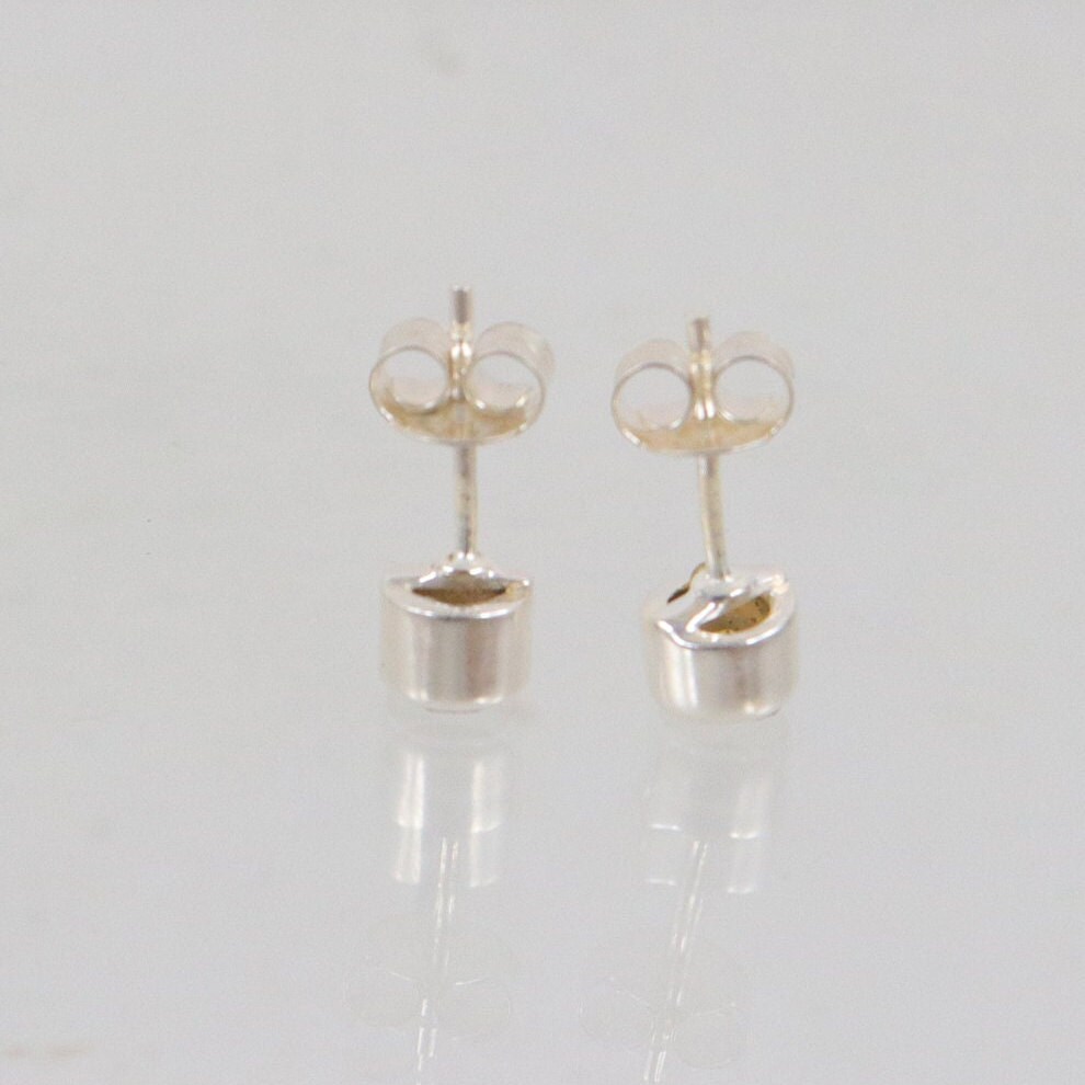 Orecchini A Bottone In Argento 925 Con Multi Pietre Preziose – 6x6mm, Fatti A Mano, Gioielli Designer Per Donna In Topazio Fumé