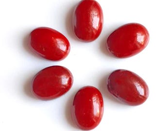 Natuurlijke ovale rode jaspis cabochon: edelsteen van AAA-kwaliteit voor het maken van sieraden