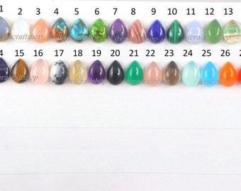 Pear Cabochon, Flatback, Tiny High Quality Polished For Jewelry, Semi Precious Stone, Calibrated Smooth, Wholesale Supplier, All Size Avail