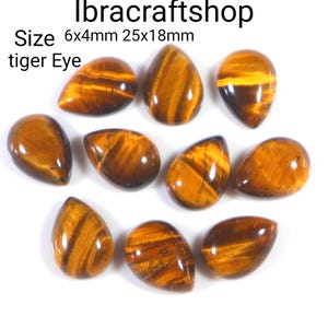 Natural Tiger Eye 2 mm To 20 mm Round Cushion 5X3 mm To 25X18 mm gemstones Oval, Pear, Marquise  Cabochon Flat Back loose Gemstone