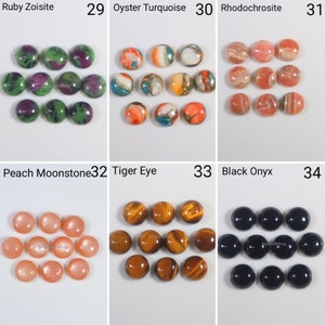 Ronde cabochon, plaksteen, kleine hoge kwaliteit gepolijst voor sieraden, halfedelsteen, gekalibreerd glad, groothandel leverancier, alle maten beschikbaar afbeelding 9