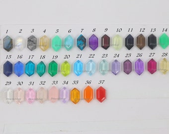 AAA+ Quality  Natural Mix Gemstones Hexagon Shape Approx.11X6  MM Both Side Tablet Cut  High Polished Gemstone Item Use for Jewelry 1 Pair