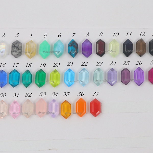 AAA+ Quality  Natural Mix Gemstones Hexagon Shape Approx.11X6  MM Both Side Tablet Cut  High Polished Gemstone Item Use for Jewelry 1 Pair