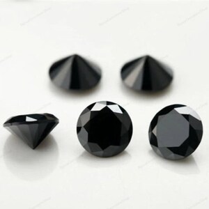 Natural Black Onyx 2 mm To 20 mm Round  Normal Cut Gemstone Natural Black Onyx Size Faceted Round Cut Gemstone jewelry making Gemstone