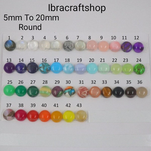 Round Cabochon, Flatback, Tiny High Quality Polished For Jewelry, Semi Precious Stone, Calibrated Smooth, Wholesale Supplier, All Size Avail