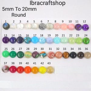 AAA+Quality 3 mm to 30 mm Natural Gemstones Round Cabochon Flat back   Calibrated Smooth Gemstones For Jewelry,All sizes Available
