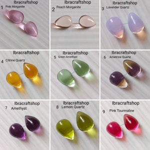 1 Matched Pair AAA Quality Hydro Quartz Smooth Teardrop 7X10, 8x12, 10X15, 10X20mm, High Polished Handmade gemstone Item For Jewelry making