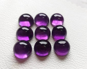 AAA + Qualität Natürliche Amethyst Runde Form Cabochon Flache Rückseite kalibriert Großhandel Edelsteine, alle Größen erhältlich