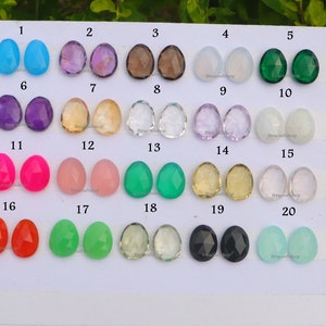 6x8 To 15x20 mm Natural Semi Precious Gemstone Egg Shape Both Side Talpe  Rose Cut Gemstone Wholesale Lot  Gemstone Cut Gemstone