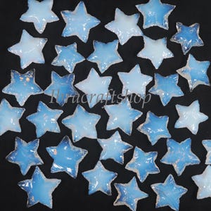 Opalite / Rose Quartz / Black Obsidian /Crystal / London BT  Star Rose Quartz Crescent Star Crystal Star Jewelry Gemstone Wholesale Mix Star