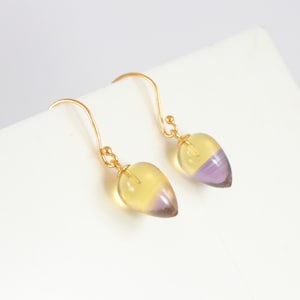 1 Pair Excellent Ametrine Earrings, Ametrine Dangle Drop Earrings, Minimalist Earrings, Ametrine Jewelry Gift For Her. Teardrop Earrings