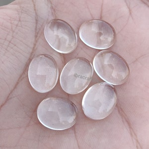 AAA+ Quality Natural Crystal Quartz Oval Shape Cabochon Flat Back Calibrated Wholesale Gemstones, All Sizes Available