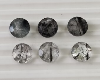 Black Rutile Mm to 20 Mm Round Cut Normal Cut Gemstone Natural