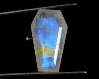 Regnbågsmånsten kista ädelsten: 7 x 10 MM till 10 x 17 MM, högpolerad