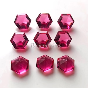AAA+Quality 10 Pcs Mix Hexagon Gemstone Normal cut Feceted Hexagon shape,10mm to 20mmHigh Polished,Natural Gemstone,Handmade,Superb Item