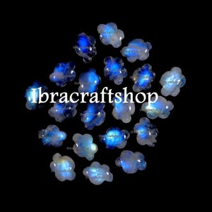 Persika månsten cabochoner: Molnformade ädelstenar i par (16 x 12 MM)