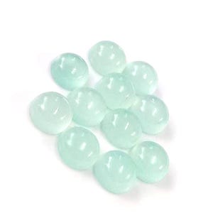 AAA+ Quality Natural Round Shape Aqua Chalcedony Cabochon Gemstone Flat Back Calibrated Wholesale Gemstones, All Sizes Available