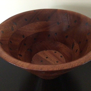 Mahogany bandsaw bowl polka dots