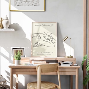 Matisse Exhibition Poster: Neutral Beige Minimalist Art (Digital Download)