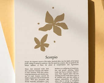 Impresión del zodiaco Escorpio: Arte mural con el signo zodiacal