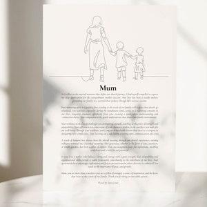 Una carta a mamá, regalo de mamá, regalo de Navidad de mamá, regalo para mamá, regalo de cumpleaños de mamá, regalo de agradecimiento de mamá, regalo personalizado de mamá, regalo de madre.