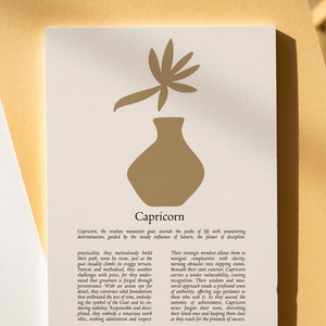 The Capricorn Print, Capricorn Gift, Astrology Print, Custom Star Sign Print, Star Sign Wall Art, Capricorn Poster, Capricorn Gift For Her