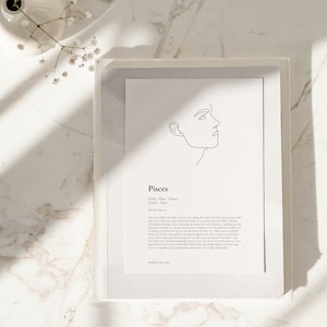 Lui è Pesci Stampa... Regalo Pesci, Stampa astrologia, Stampa segno zodiacale personalizzato, Segno zodiacale Wall Art Boho, Poster Pesci, Regalo Pesci per lui