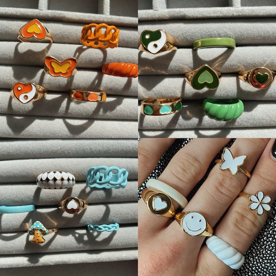 Amazon.com: unusual dainty personalized unique rings，funky sparkly natural  classical pretty jewelry rings，girls modern women's shiny chic creative  rings，lovers fashion ornate adjustable cheap rings: Clothing, Shoes &  Jewelry