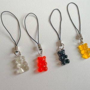 Gummy Bear Phone Charm Keychain, Gummy Bear phone strap, Teddy Bear phone charm, Simple Phone Charm
