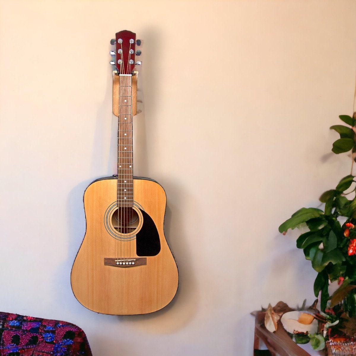 CAHAYA Support mural pour guitare avec crochet réglable en forme de U avec  5 médiators et 1 sac de sélection pour basse électrique acoustique Banjo  Ukulélé Mandoline CY0297 : : Instruments de
