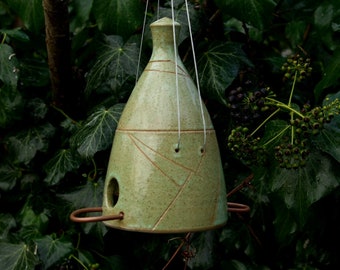 Handmade, Bird feeder, Pottery bird feeder, Small bird feeder, Unique gift, Garden sculpture