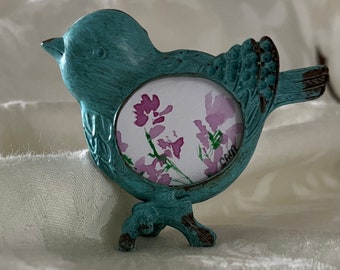 Watercolor framed original perfect holiday gift for Grandma small bird