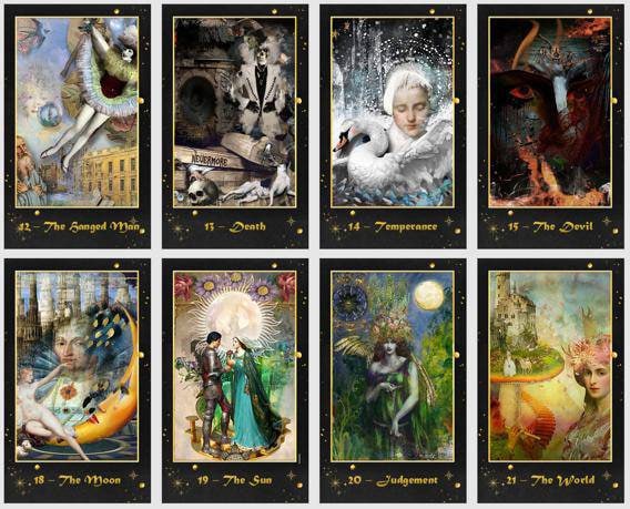 【タロット】TAROT OF REFRECTIONS★ Reflections Tarot Deck. Fantasy Surrealism Tarot - Etsy