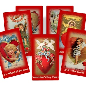 Valentinstag-Tarot-Deck. Liebes-Tarot